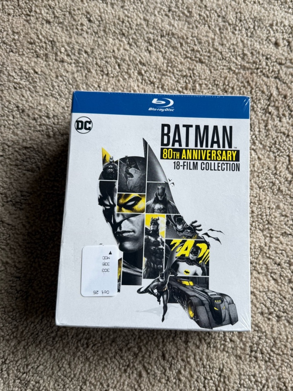 DC Batman 80th Anniversary 18-Film Blu-ray Collection - White/Black/Yellow